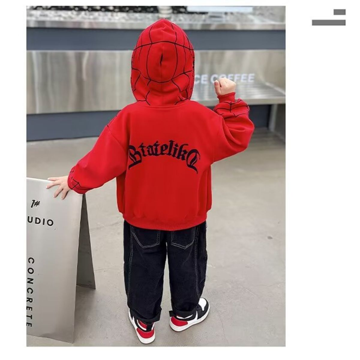 Boys Spiderman Children's Long Sleeve Sweater Children's Clothing Boys Jacket New Style Little Boy Regular Hooded Clothes