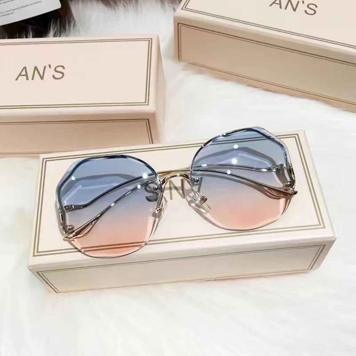 Sunglasses for women ins new round face trendy fashion sunglasses anti-ultraviolet big face slim summer