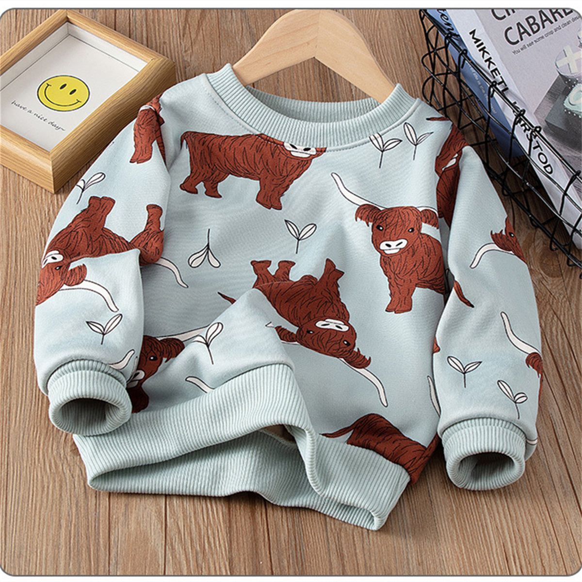 Children's fashion all-match casual sweatshirt long sleeves