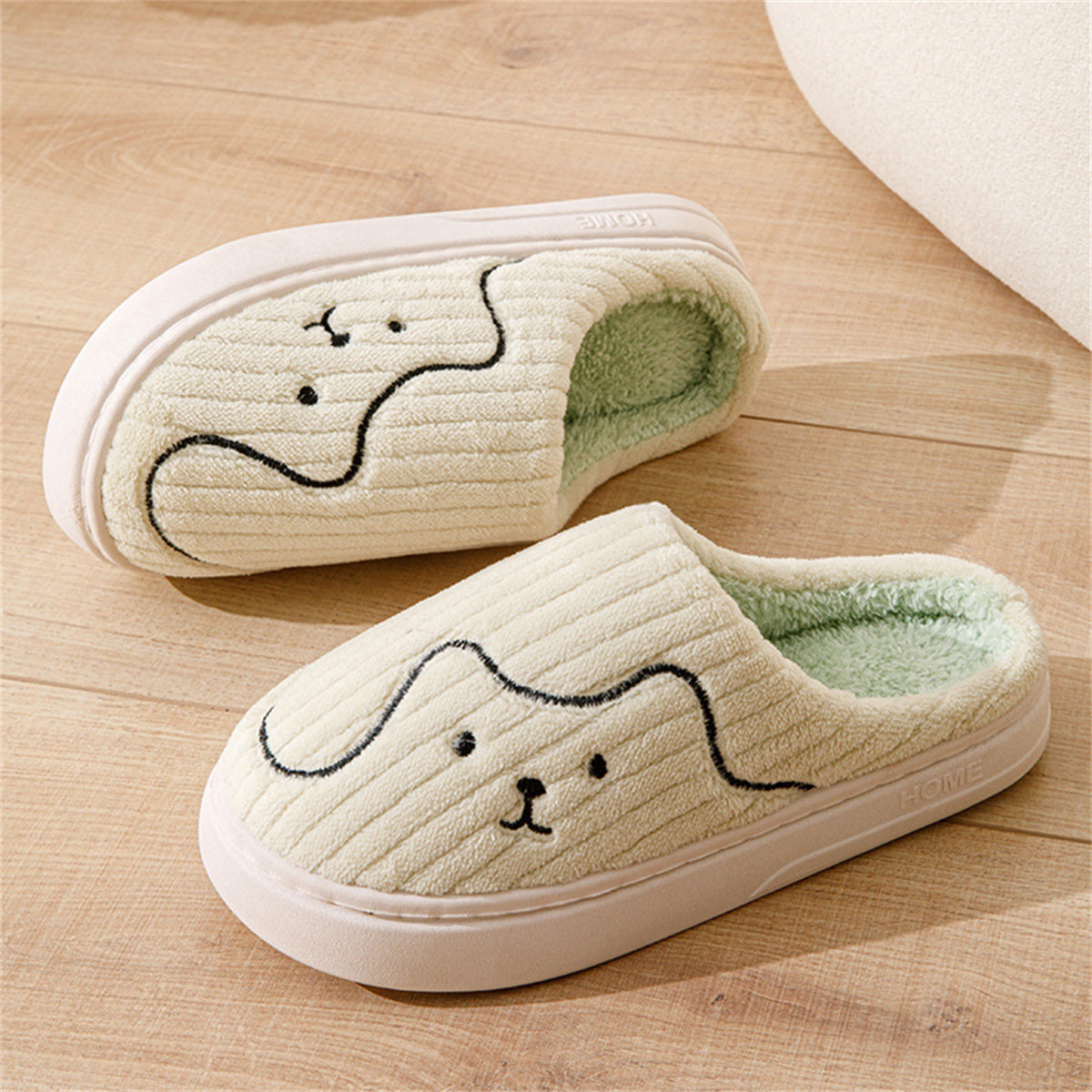 Slippers cartoon cute cotton sole autumn and winter indoor home warm and comfortable slippers