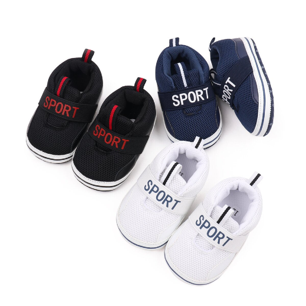 Hot selling newborn casual soft sole baby shoes mesh breathable baby sports shoes BHX3051