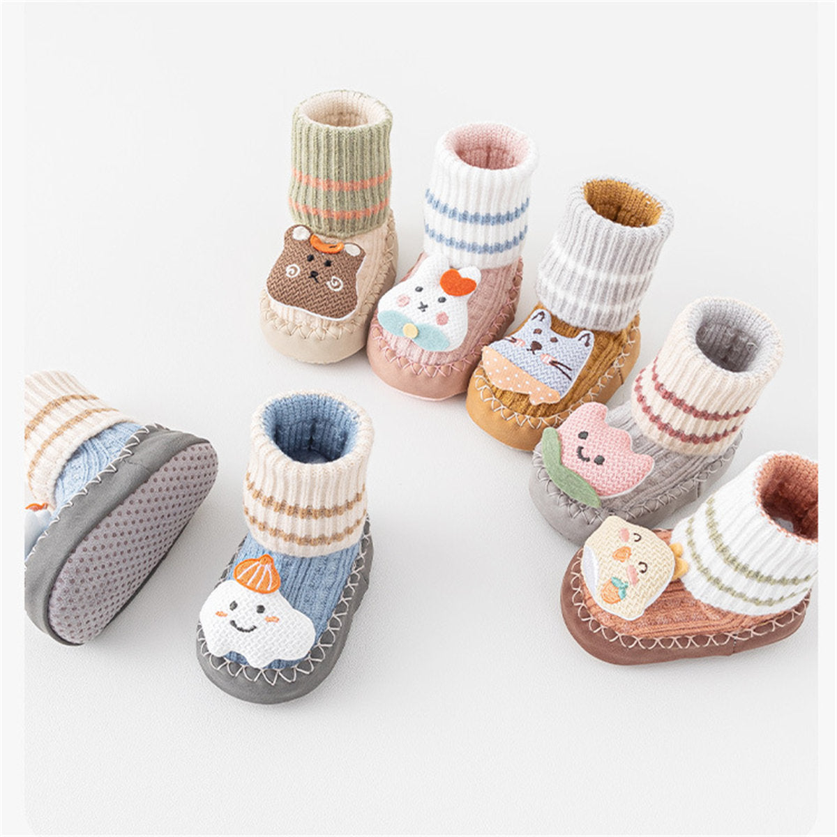 Infant and toddler boys and girls autumn and winter floor socks shoes non-slip warm casual shoes