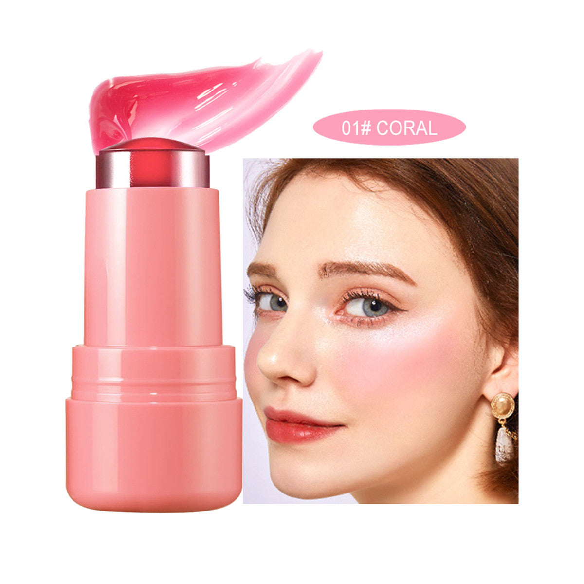 Jelly blush lipstick universal color long-lasting makeup lip and cheek dual-purpose blush