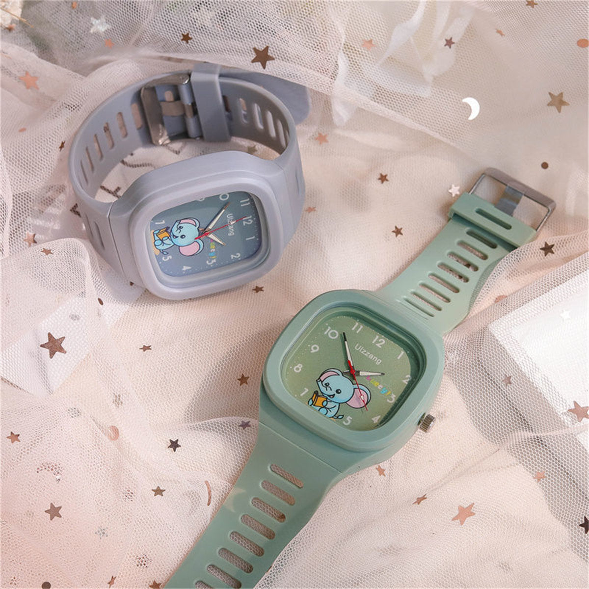 Children's boys and girls cute Dumbo student time silicone casual electronic watch