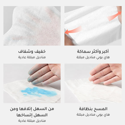 مجموعة مناديل الأطفال للسفر 