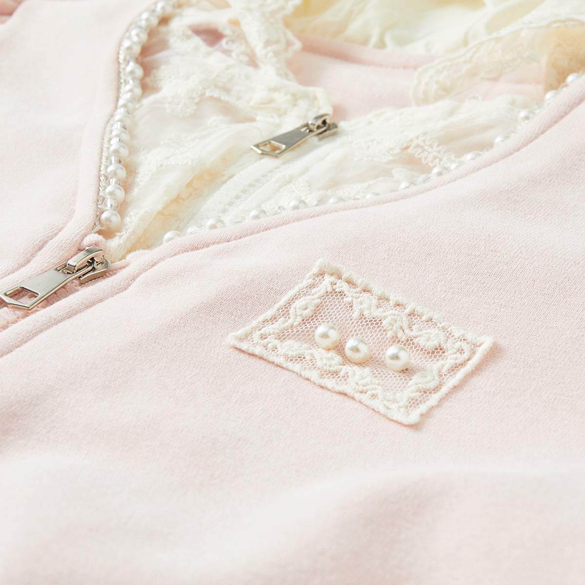 4-10 Years Lace Layered Sweatshirt Set