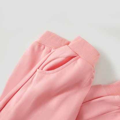 طقم سويت شيرت فضفاض بألوان متباينة من عمر سنتين إلى 7 سنوات 