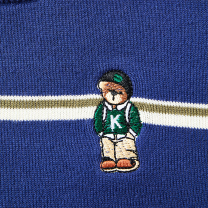 2–7 Years Striped Embroidered Sweater