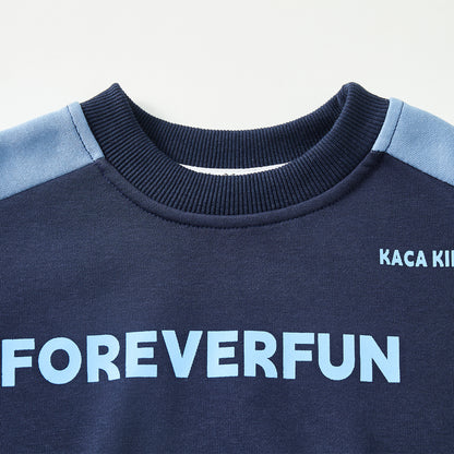 5-10 Years Colorblock Crewneck Sweatshirt