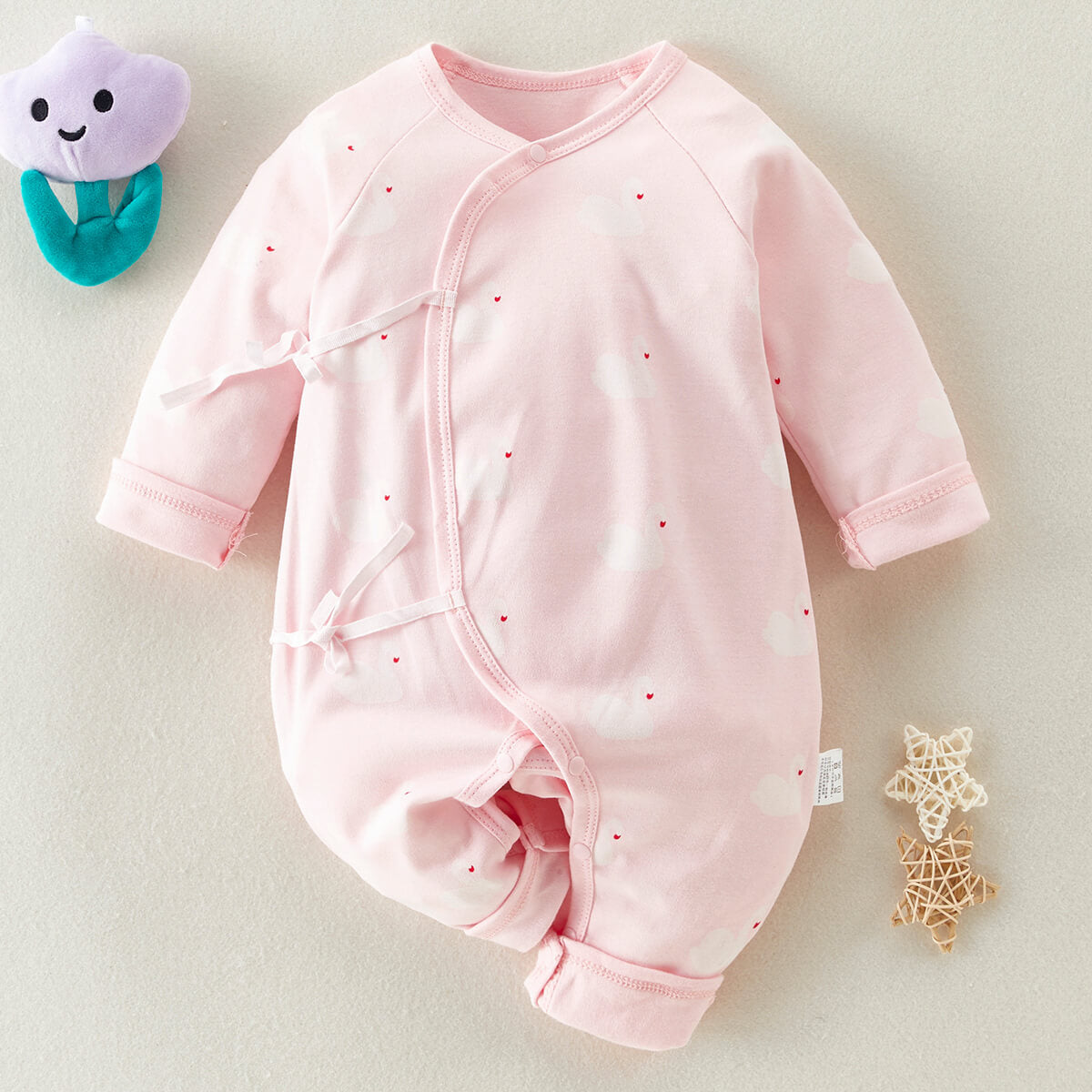 Newborn cartoon romper long sleeve romper