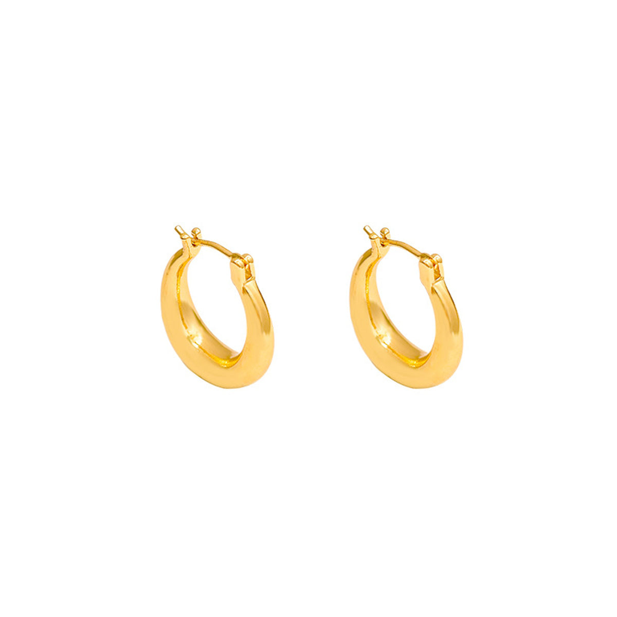 Women's simple and cool hoop earrings for daily outings