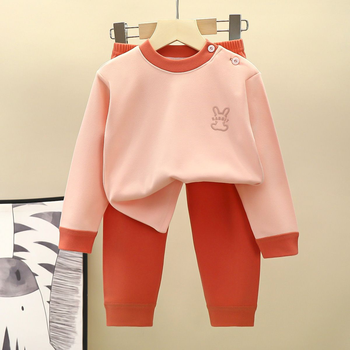 New autumn and winter children's velvet suit