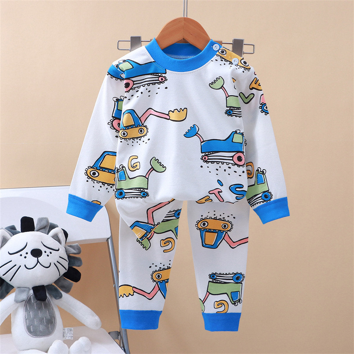 Children's underwear set pure cotton boys autumn and winter pajamas