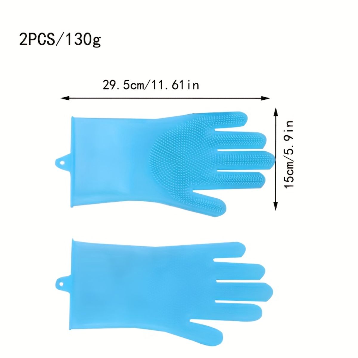 Rubber silicone dishwashing gloves household high temperature resistant anti-scalding waterproof kitchen dishwashing and vegetable washing pet bathing anti-scratch gloves