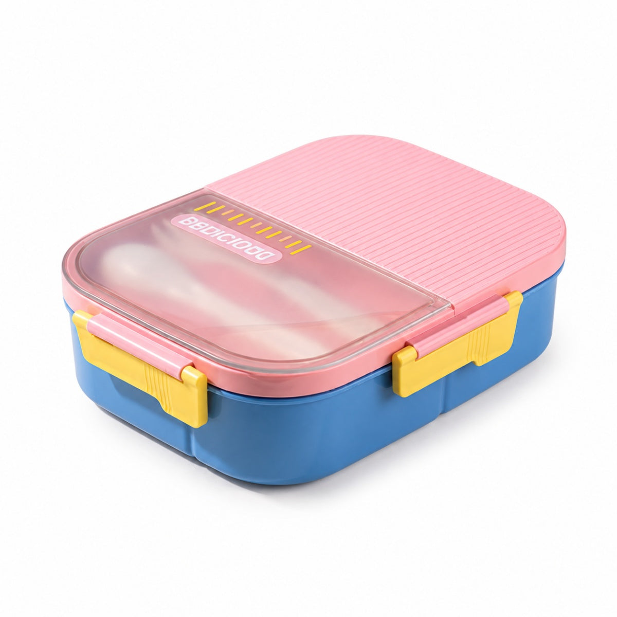 Hibobi Kids Lunch Box with Secure Locking Clips - 1250ml