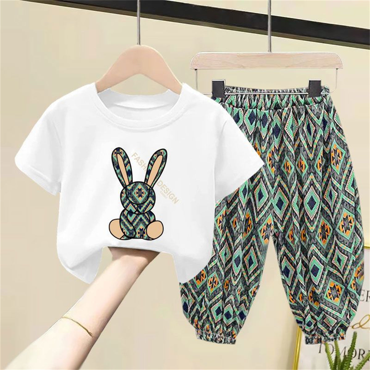 New summer pullover short-sleeved T-shirt children's summer clothes boys girls baby