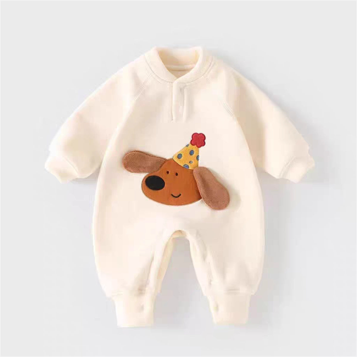 Newborn baby thick clothes super cute cartoon baby romper crawling clothes