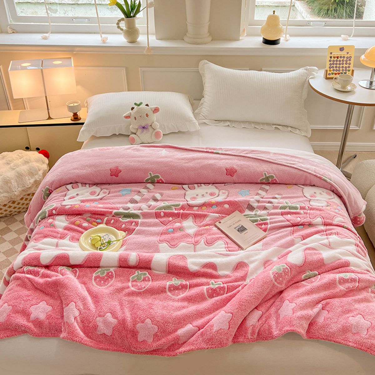 Coral Milk Velvet Children&#39;s Cartoon Blanket