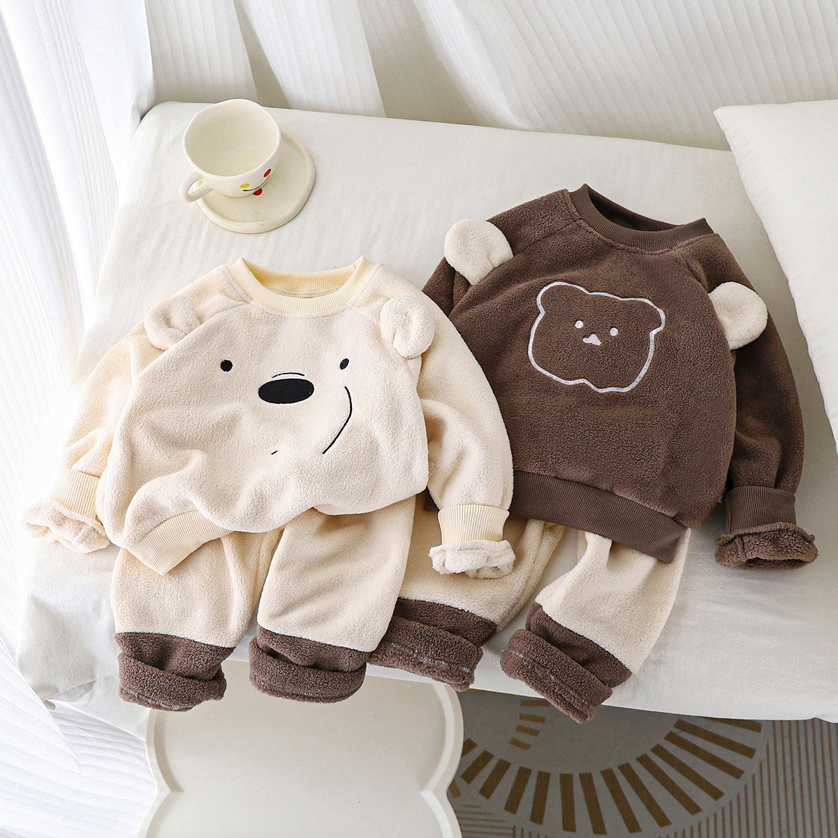 Children's fleece suit baby warm sweater suit