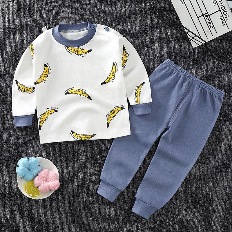 2-piece Cartoon Design Pajamas Sets for Toddler Boy