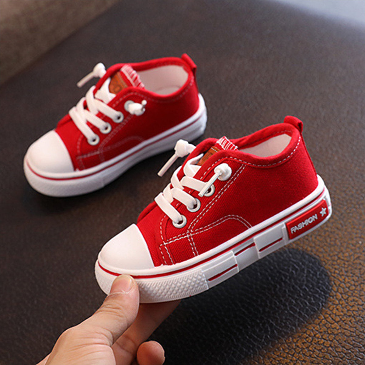 Children's and boys' spring and autumn simple casual non-slip lightweight low-top canvas shoes