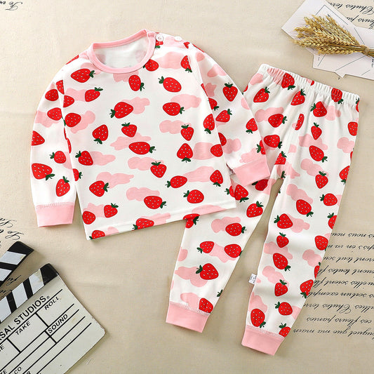 Children's underwear set pure cotton pajamas girls home clothes