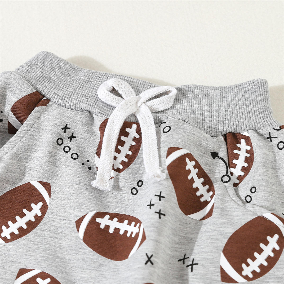 Boys' Rugby Print Long Sleeve Top and Pants Set