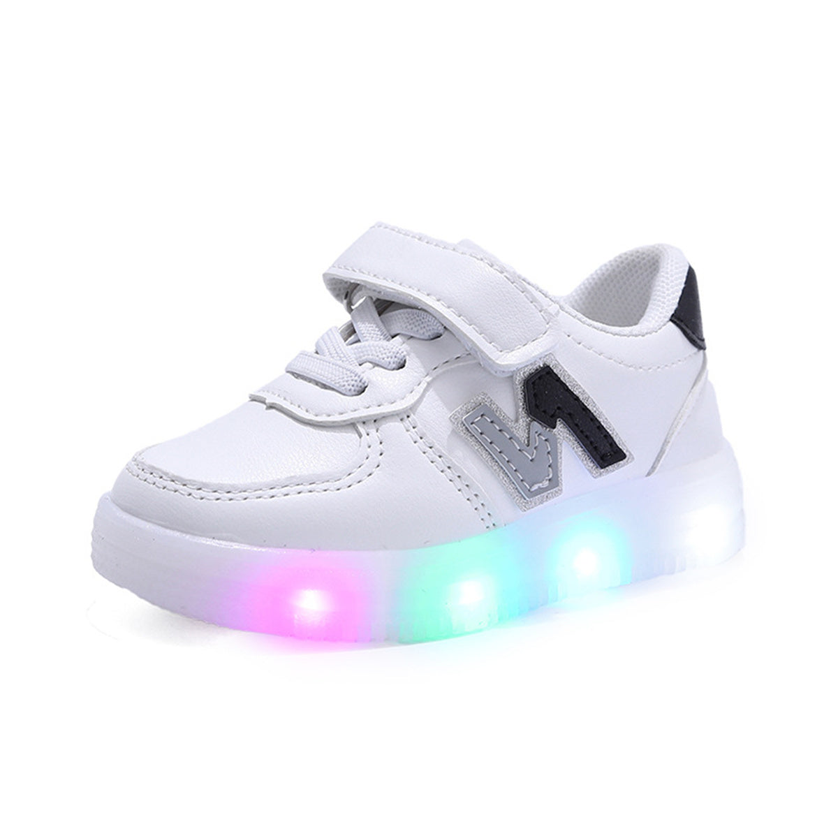 Children's striped luminous sneakers