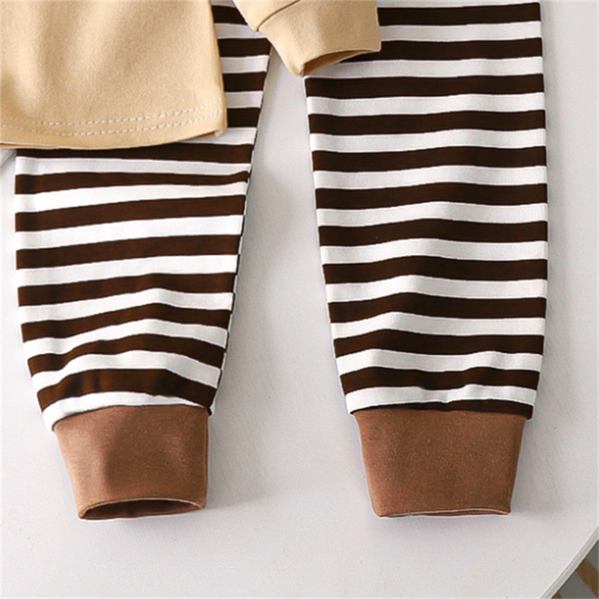 Boys cartoon cute daily striped home clothes underwear 2-piece set