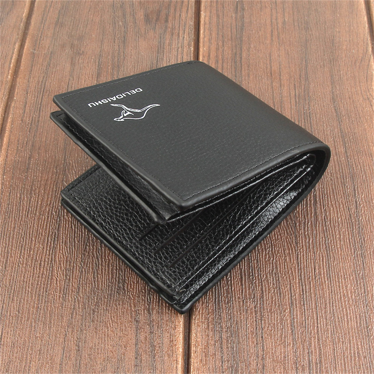 Men's Retro Fashion Zipper Short Multifunctional Card Holder Wallet