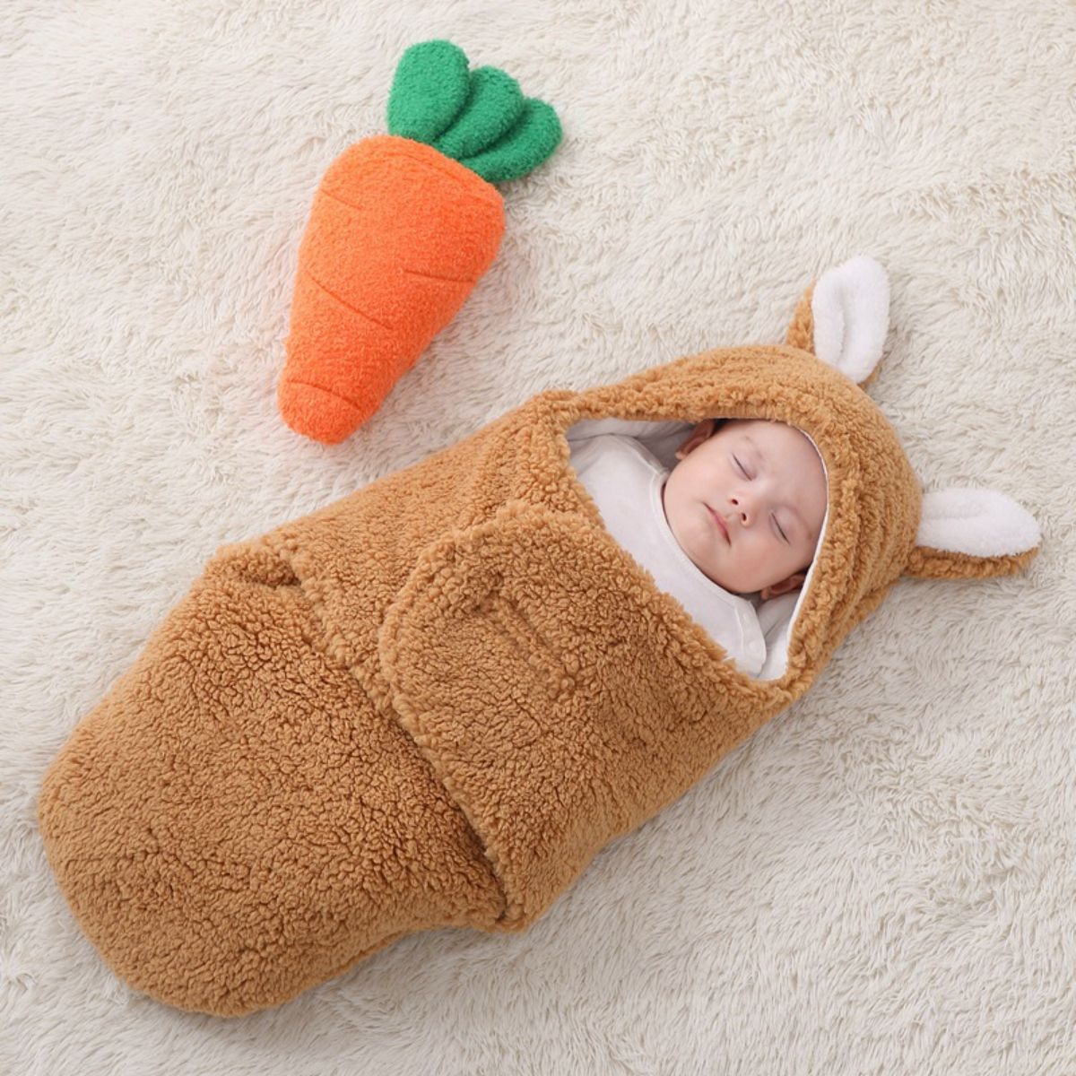 Newborn baby anti-startle sleeping bag blanket