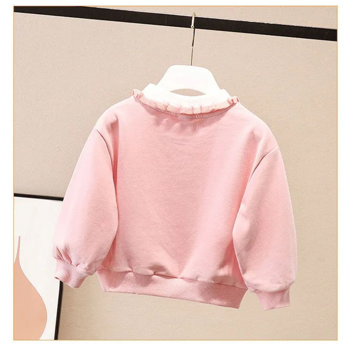 Girls' sweatshirts for spring and autumn, loose pullovers, long-sleeved T-shirts for girls, bottoming shirts, spring tops