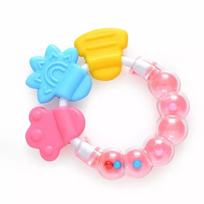 Baby Bell Teether Silicone Rattle Soothing Toy