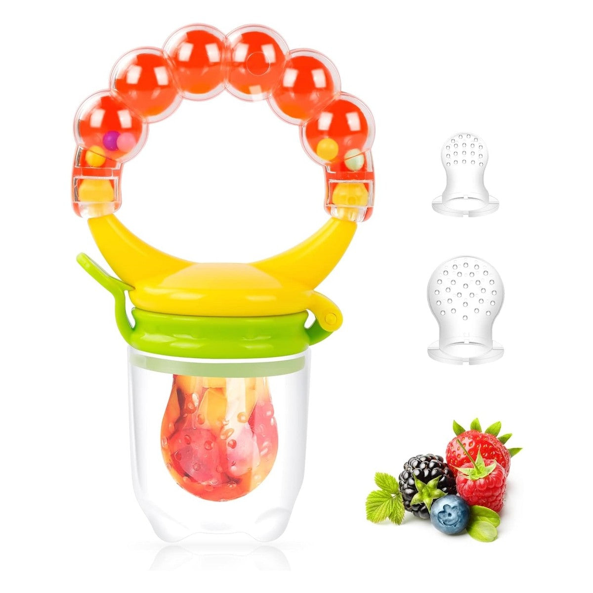 Bell Bite Bag Multi-Color Fruit Music Pacifier