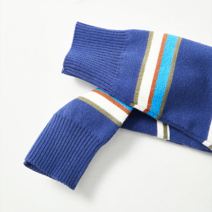 2–7 Years Striped Embroidered Sweater