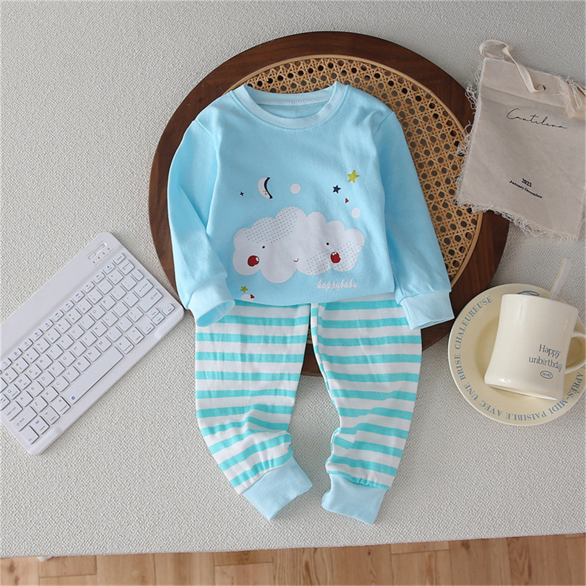 Children's underwear set pure cotton breathable soft cute daily home clothes two-piece children's clothing