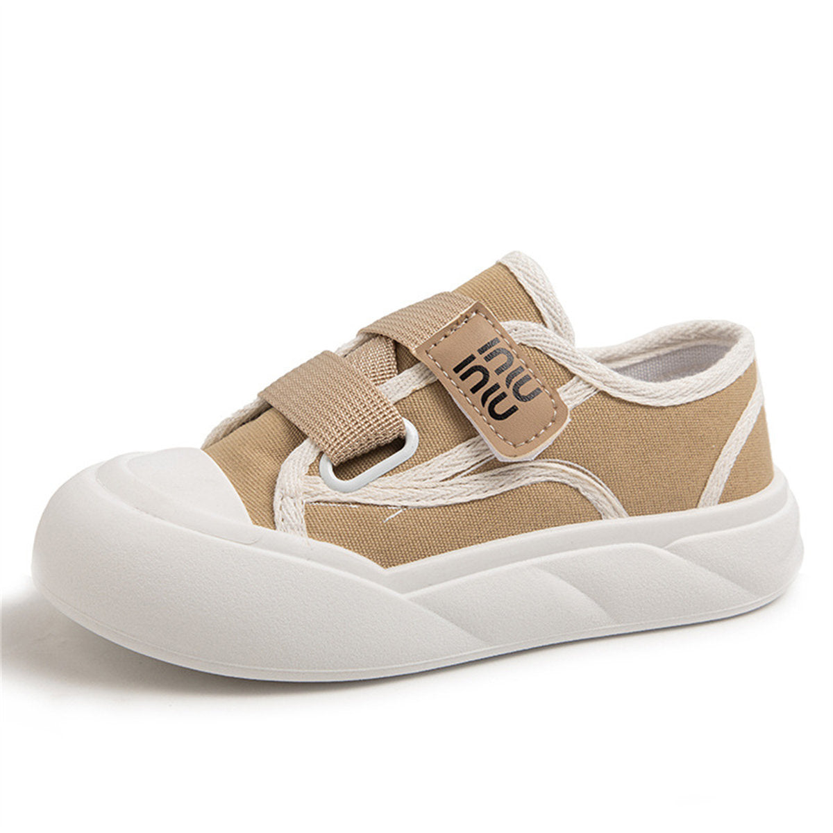 Middle and large boys spring and autumn urban casual style supportive Velcro low-top canvas shoes