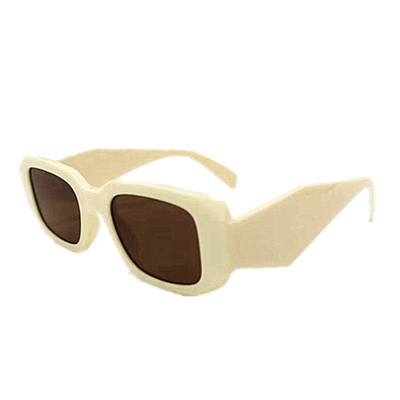 Fashionable and versatile polygonal UV-proof narrow-frame wide-rimmed sunglasses for children and boys