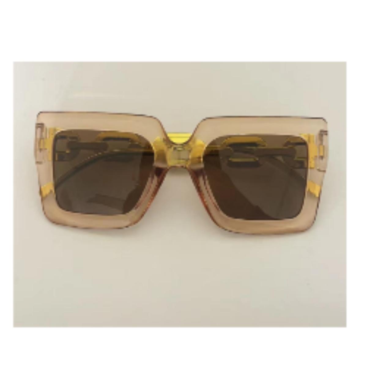 New chain anti-ultraviolet sunglasses European and American fashion square frame women's high-end sunglasses