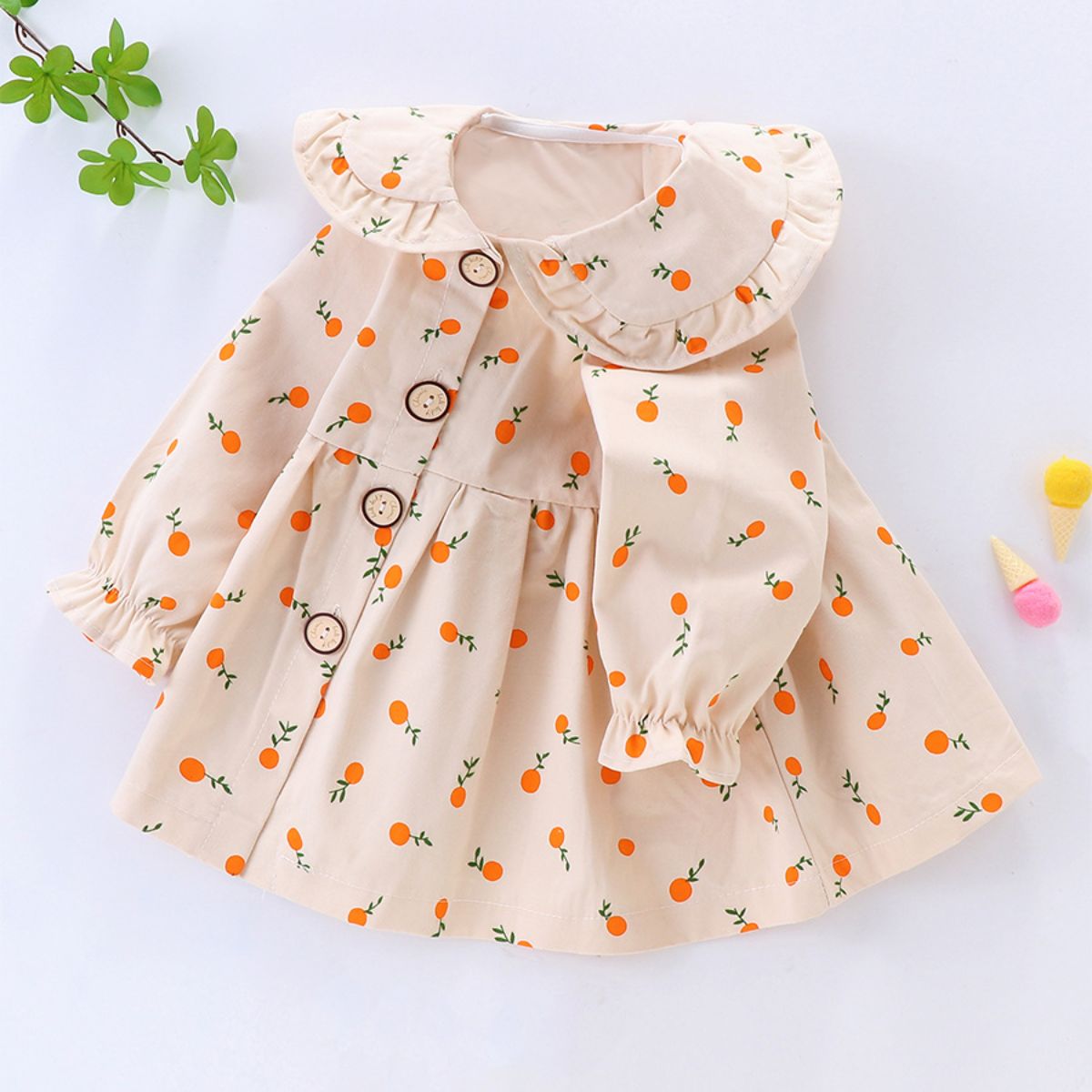 Girls Spring Windbreaker Jacket New Style Cardigan Tops Small and Medium Children Baby Outing Autumn Clothes