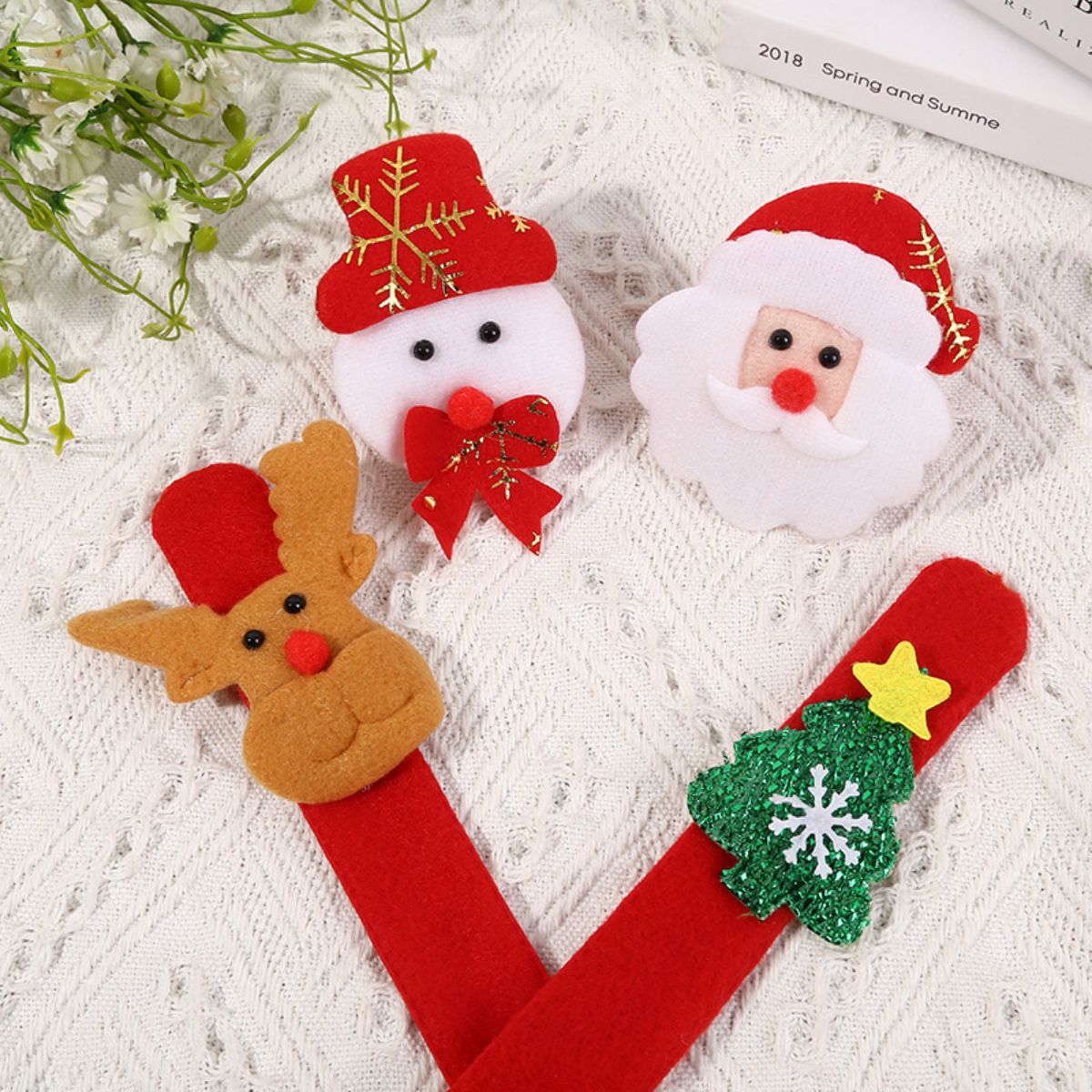 Christmas cartoon luminous plush pat ring