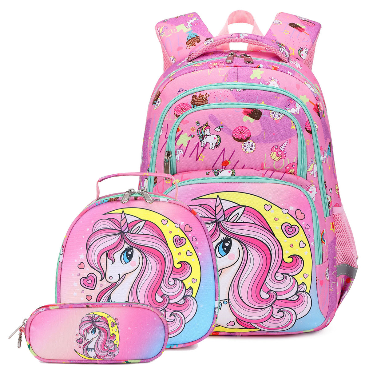 Elementary School Children's Schoolbag Three Sets of Dinosaur Schoolbag Spine Protection Decompression