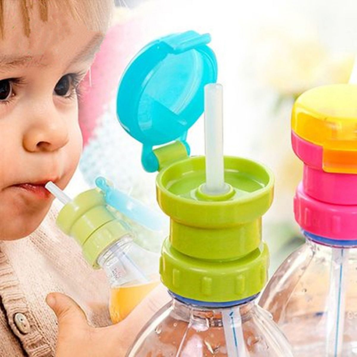 Baby straw cover children's portable bottled beverage straw cover straw water cup cover