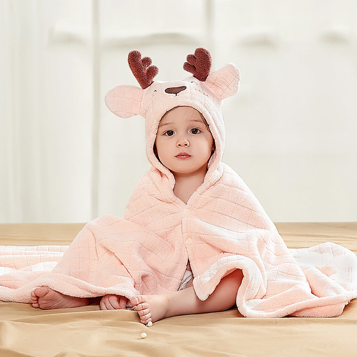 Ultra-Soft Hooded Baby Bath Towel and Blanket