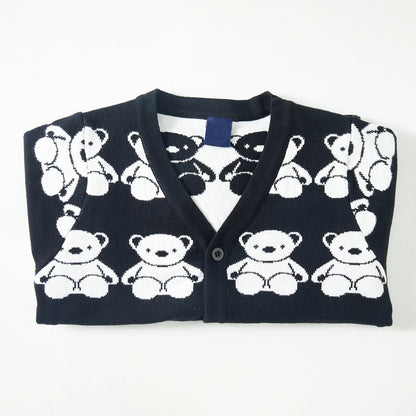 2–7 Years All-Over Print Knit Cardigan
