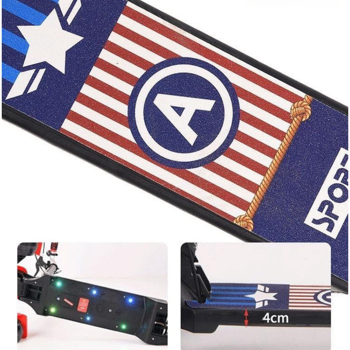 Kids Scooter with LED Lights & Music