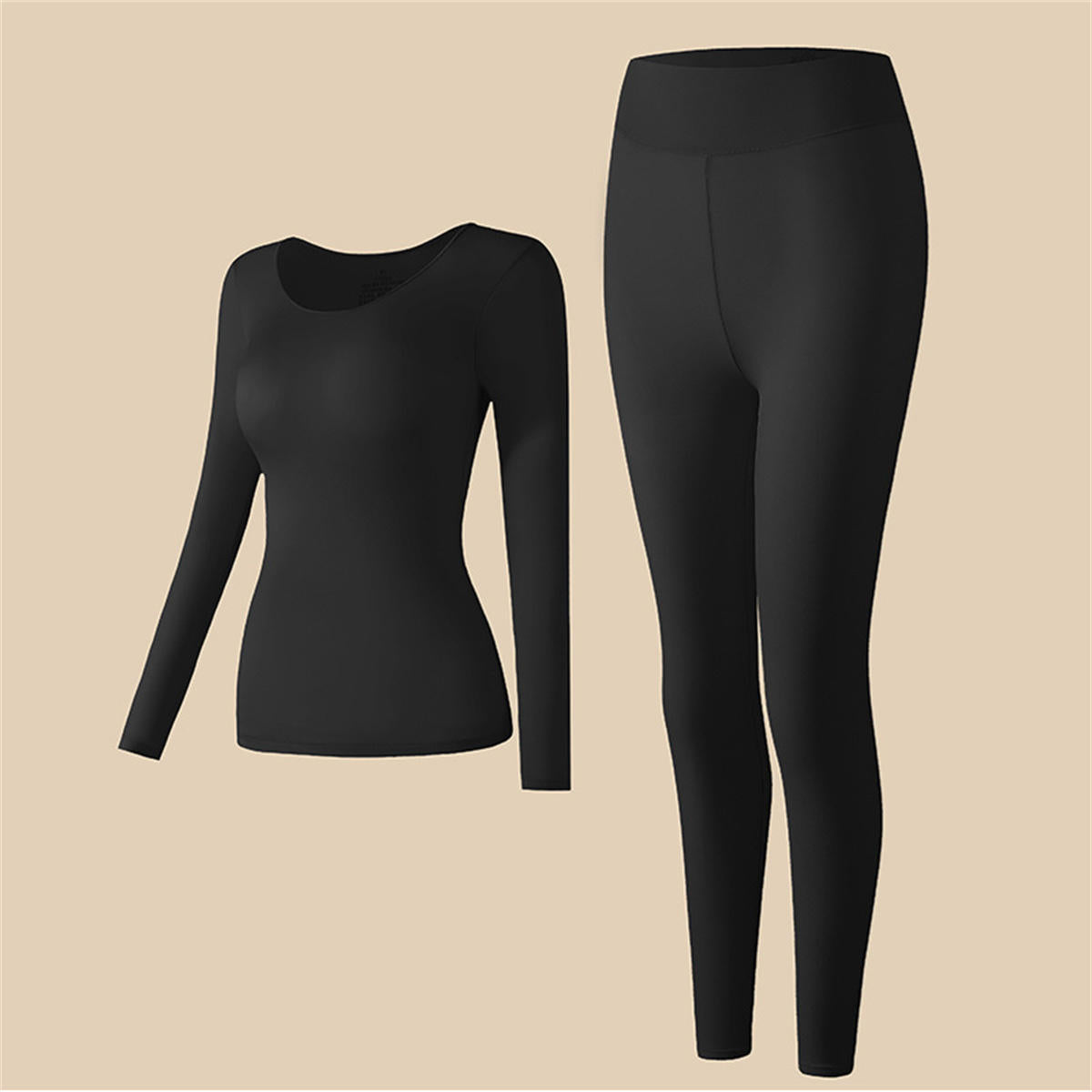 Skin-beautifying clothing high elastic ultra-thin autumn clothing and long johns set