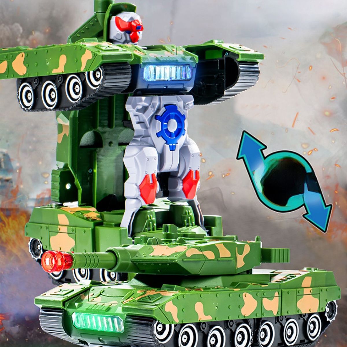 Universal tank deformation robot electric toy