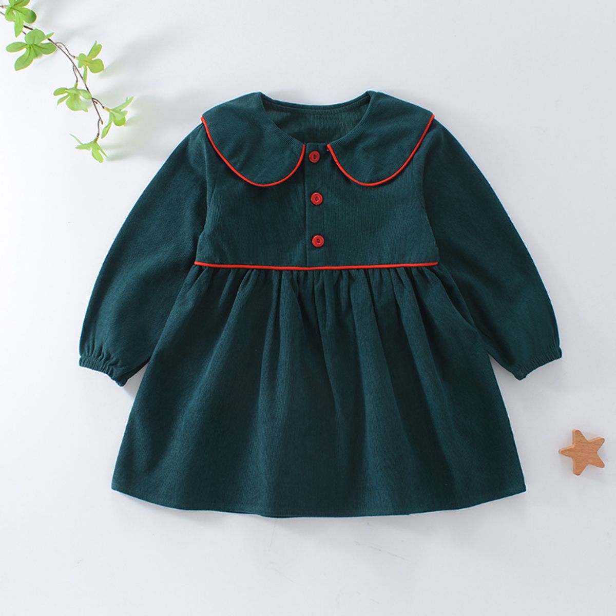 Girls corduroy dress new style baby princess dress fashionable spring and autumn children's skirt autumn clothing