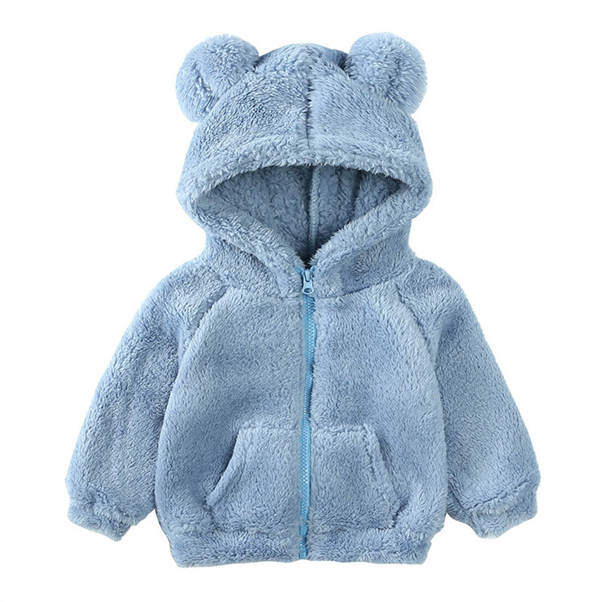 Boys and girls lambskin thickened coat children's stylish warm hooded fur sweater